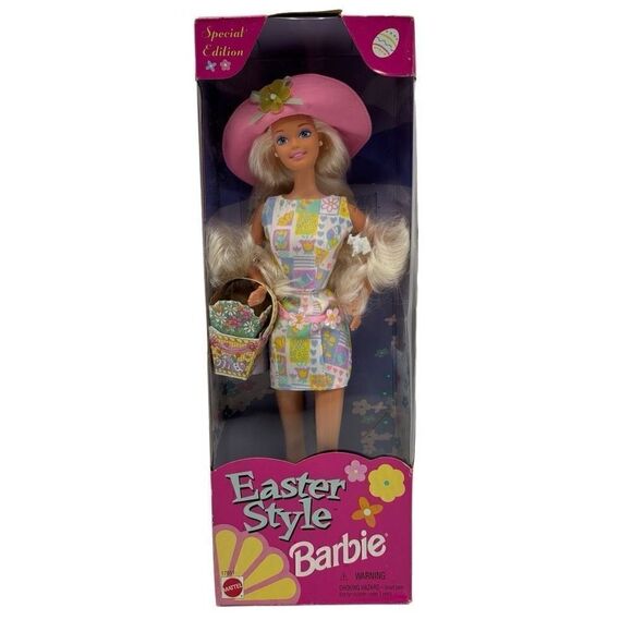 Mattel Vintage 1997 Easter Style Barbie In Box - Picture 4 of 12